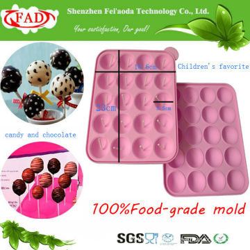 FDA Standard BPA-Free Food Grade drôle de silicone lolipop moule